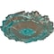 Ekena Millwork Plymouth Ceiling Medallion (Fits Canopies up to 1 5/8"), 16 3/4"OD x 1 3/8"P, Copper Green Patina CM16PLCGS - alternate 3